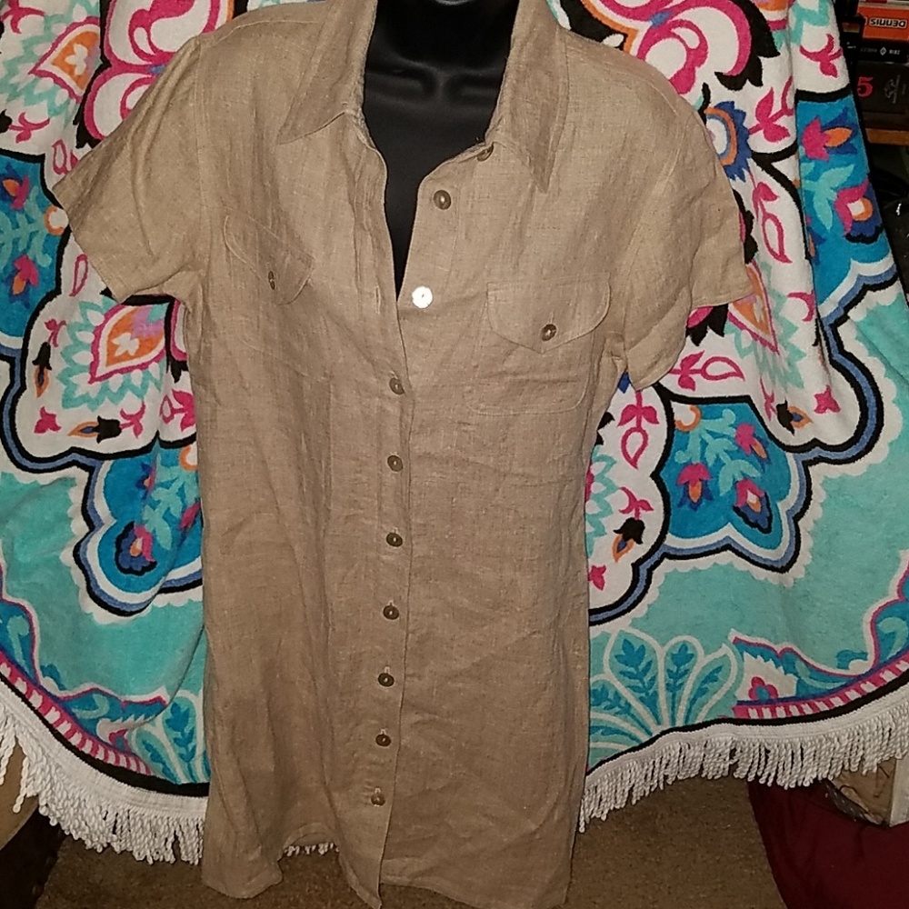 Central Falls button-down dress